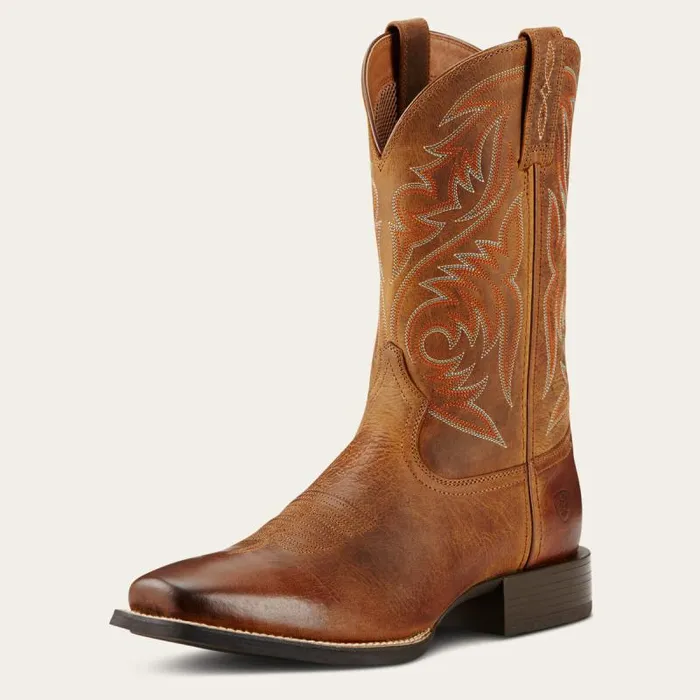Men Western Boots Ariat Sport Herdsman Cowboy Boot Powder Brown