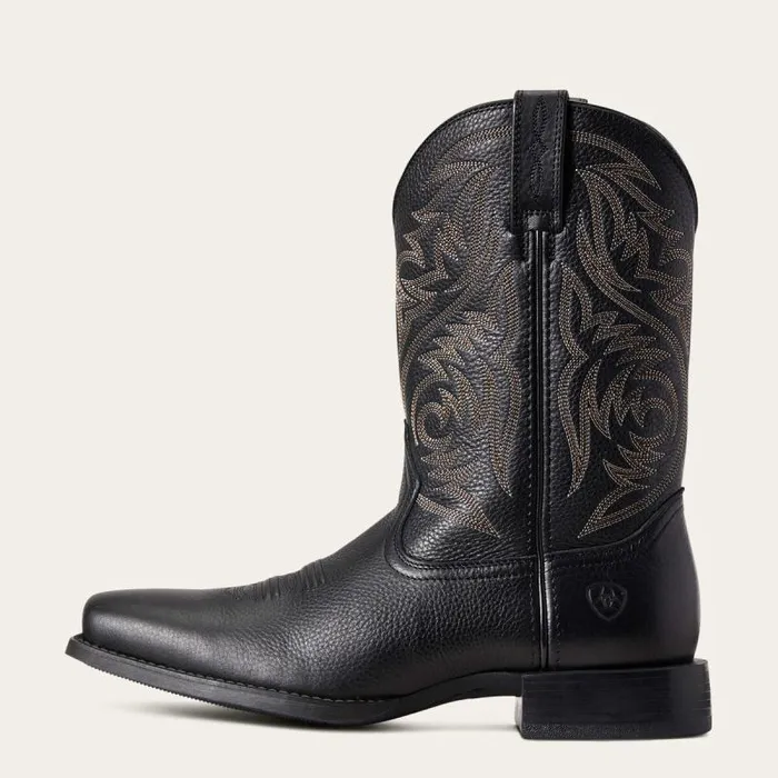 Men Western Boots Ariat Sport Herdsman Western Boot Black Deertan