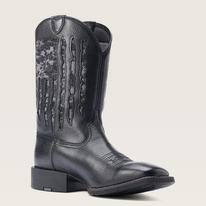 Men Western Boots Ariat Sport My Country VentTEK Western Boot Black Deertan Men Western Boots Ariat Sport My Country VentTEK Western Boot Black Deertan