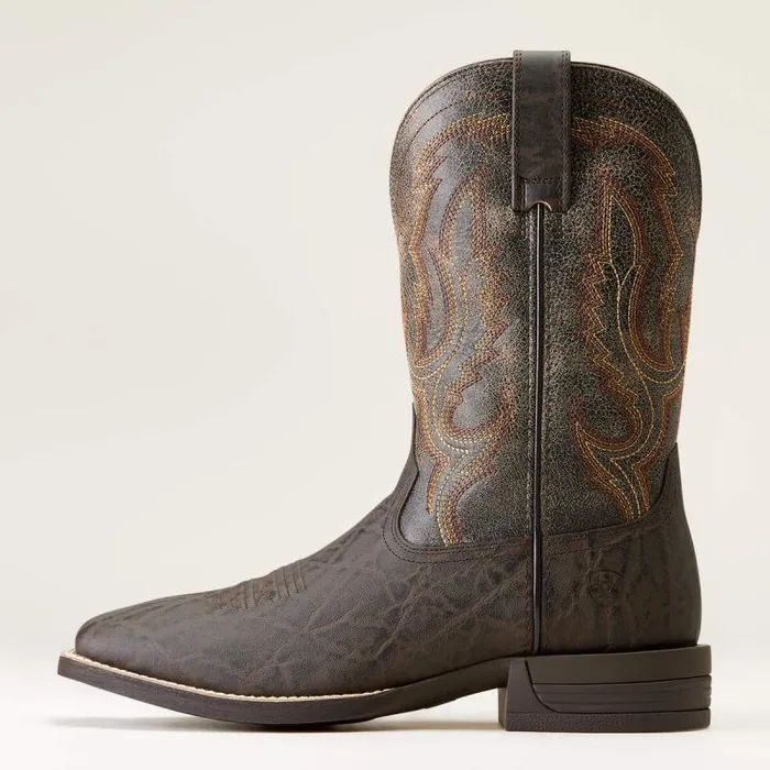 Men Western Boots Ariat Steadfast Western Boot Chocolate Elephant Print Men Western Boots Ariat Steadfast Western Boot Chocolate Elephant Print