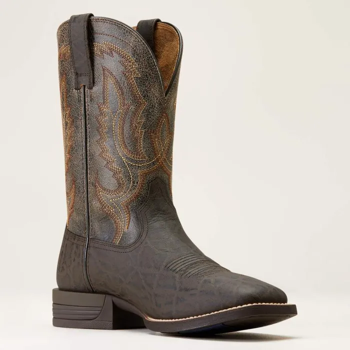 Men Western Boots Ariat Steadfast Western Boot Chocolate Elephant Print Men Western Boots Ariat Steadfast Western Boot Chocolate Elephant Print