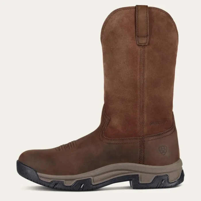 Men Western Boots Ariat Terrain Pull On Waterproof Boot Distressed Brown Men Western Boots Ariat Terrain Pull On Waterproof Boot Distressed Brown