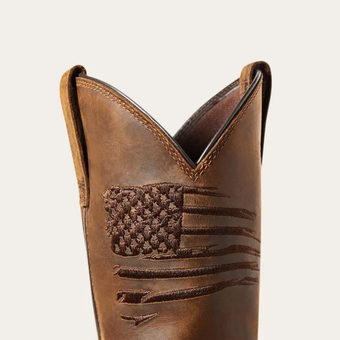 Men Western Boots Ariat WorkHog XT Patriot Waterproof Carbon Toe Work Boot Distressed Brown Men Western Boots Ariat WorkHog XT Patriot Waterproof Carbon Toe Work Boot Distressed Brown