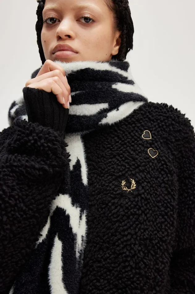 MenWomen Other Accessories Fred Perry Amy Zebra Scarf Ecru