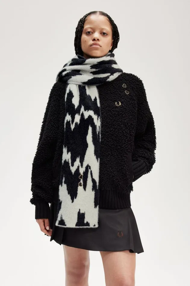 MenWomen Other Accessories Fred Perry Amy Zebra Scarf Ecru