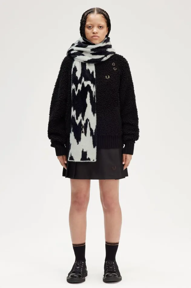 MenWomen Other Accessories Fred Perry Amy Zebra Scarf Ecru