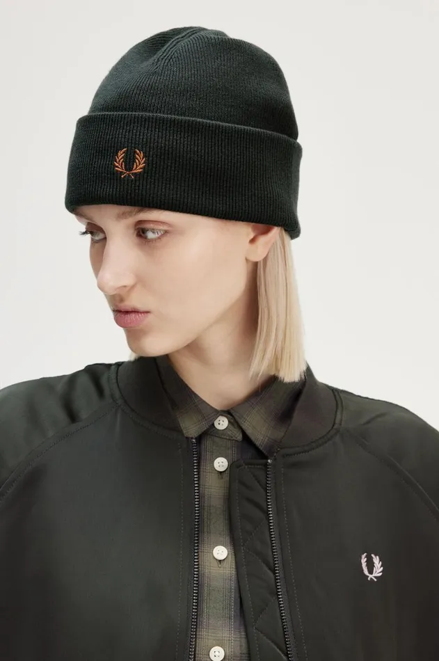 MenWomen Other Accessories Fred Perry Classic Beanie Night Greenmarmalade