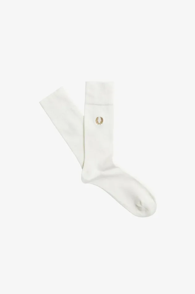 MenWomen Other Accessories Fred Perry Classic Laurel Wreath Sock Ecruwarm Stone