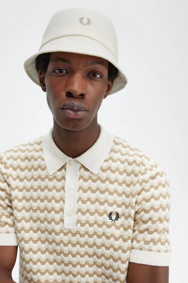 MenWomen Other Accessories Fred Perry Classic Piqu Bucket Hat Ecruwarm Stone
