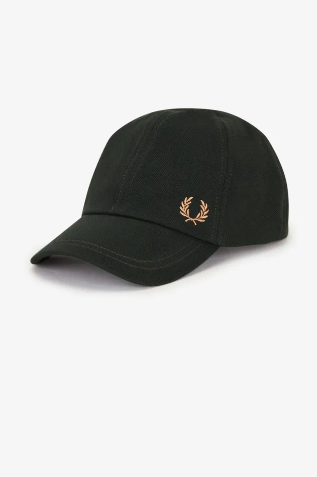 MenWomen Other Accessories Fred Perry Classic Piqu Cap Night Greenlight Rust