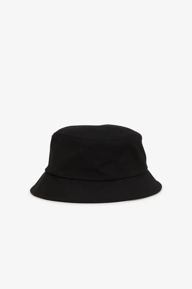 MenWomen Other Accessories Fred Perry Cotton Canvas Branded Bucket Hat Black
