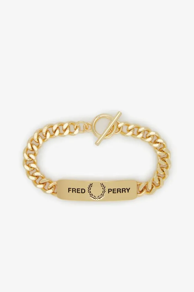 MenWomen Other Accessories Fred Perry Fred Perry ID Bracelet Shiny Gold