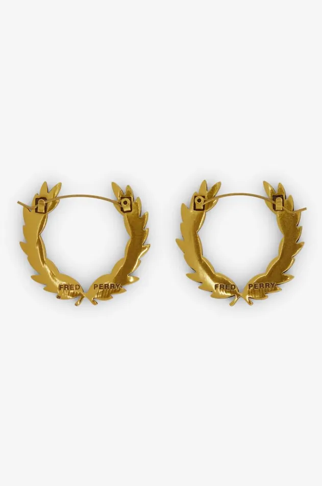 MenWomen Other Accessories Fred Perry Laurel Wreath Earrings Gold