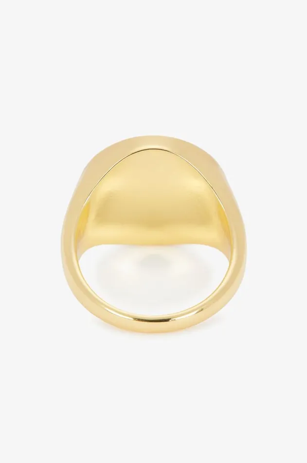 MenWomen Other Accessories Fred Perry Laurel Wreath Ring Shiny Gold