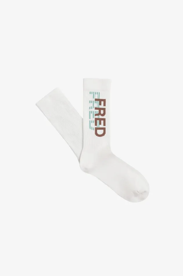 MenWomen Other Accessories Fred Perry Off Print Sock Snow White
