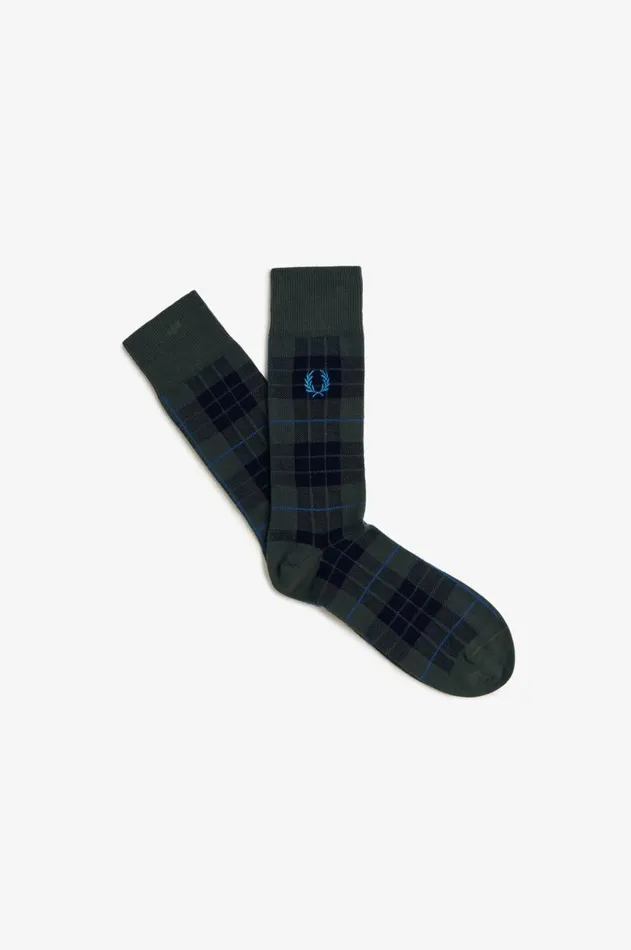 MenWomen Other Accessories Fred Perry Tartan Sock Night Green