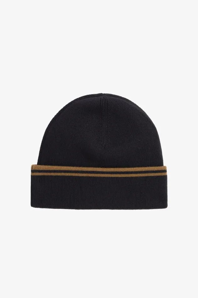 MenWomen Other Accessories Fred Perry Twin Tipped Beanie Blackshaded Stone