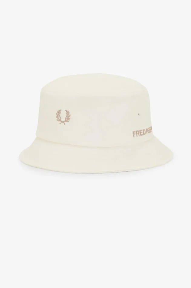 MenWomen Other Accessories Fred Perry Washed Twill Bucket Hat Ecru