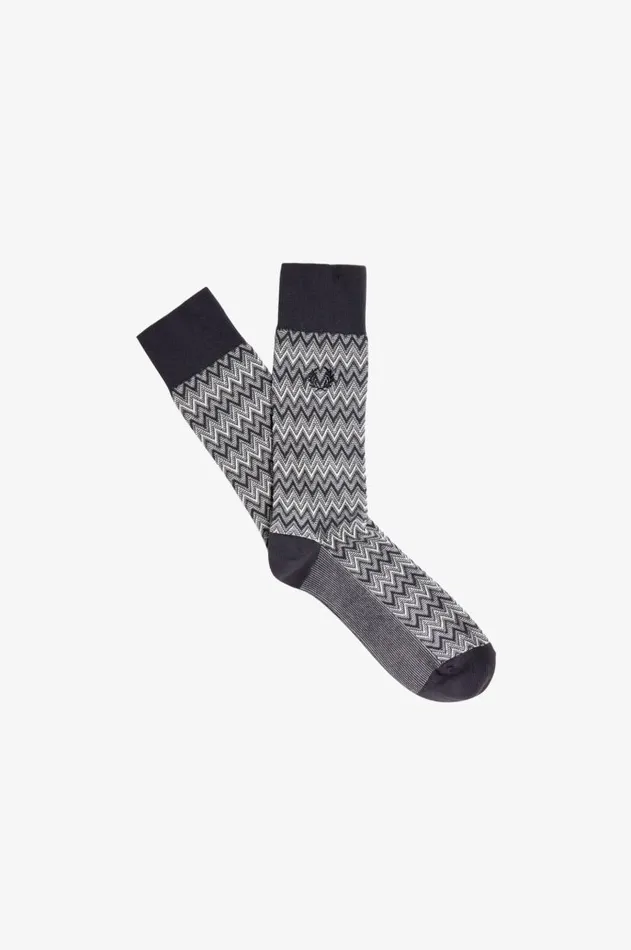 MenWomen Other Accessories Fred Perry ZigZag Sock Anchor Grey