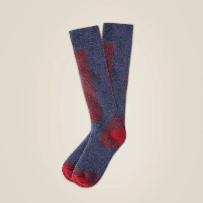 MenWomen Socks Ariat AriatTEK Merino Socks Navyred