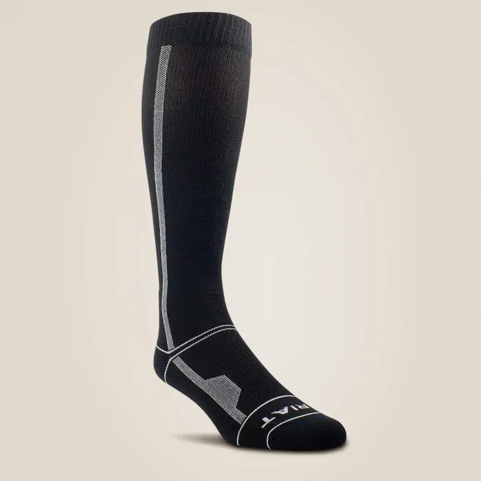 MenWomen Socks Ariat AriatTEK Over The Calf Performance Compression Sock Black MenWomen Socks Ariat AriatTEK Over The Calf Performance Compression Sock Black