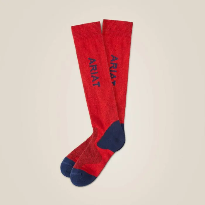 MenWomen Socks Ariat AriatTEK Performance Socks Red