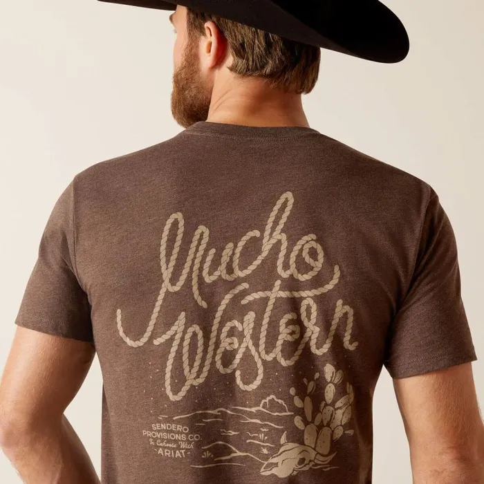 MenWomen TShirts and Polos Ariat Sendero Mucho Western TShirt Brown Heather MenWomen TShirts and Polos Ariat Sendero Mucho Western TShirt Brown Heather