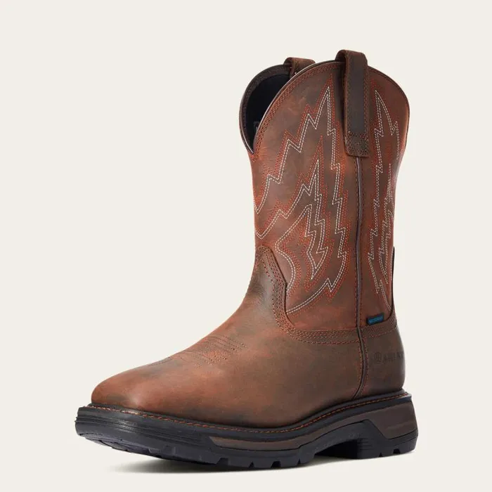 Men Work Boots Ariat Big Rig Waterproof Work Boot Dark Brown