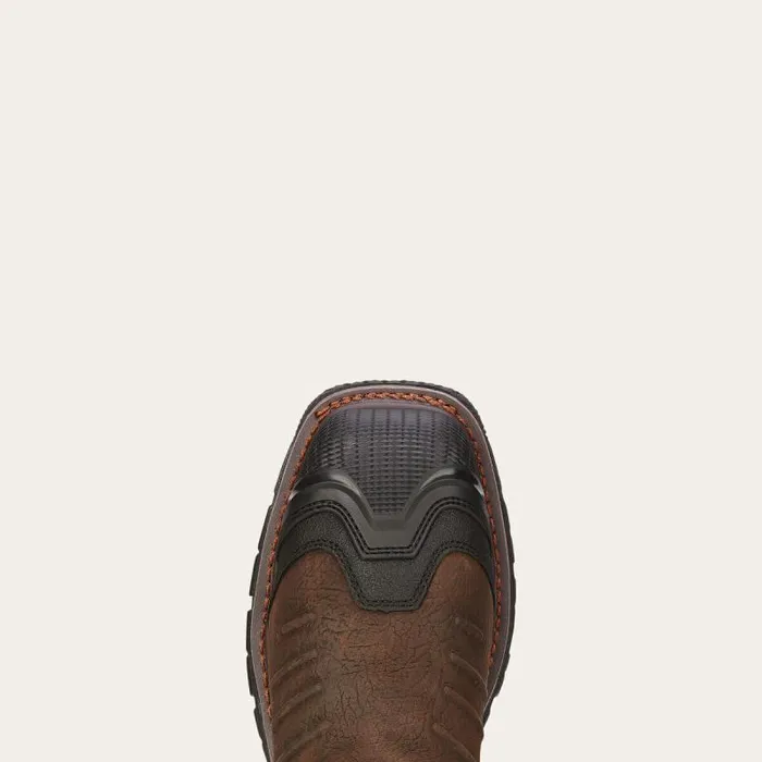 Men Work Boots Ariat Catalyst VX Work Wide Square Toe Waterproof Composite Toe Work Boot Bruin Brown