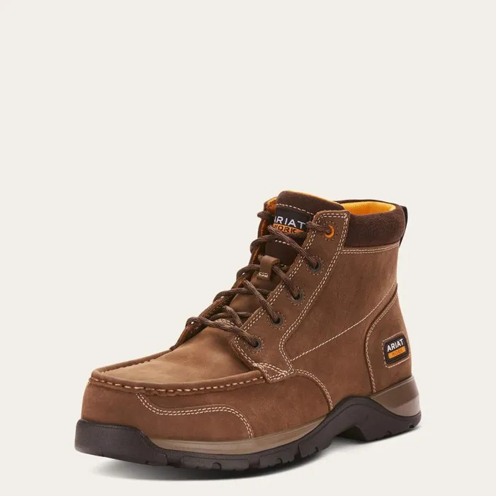 Men Work Boots Ariat Edge LTE Chukka Composite Toe Work Boot Dark Brown