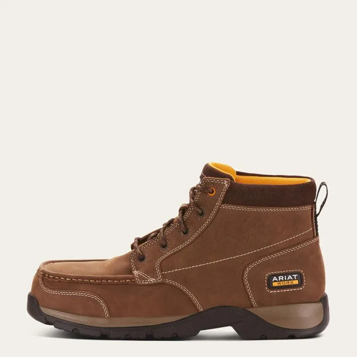 Men Work Boots Ariat Edge LTE Chukka Composite Toe Work Boot Dark Brown