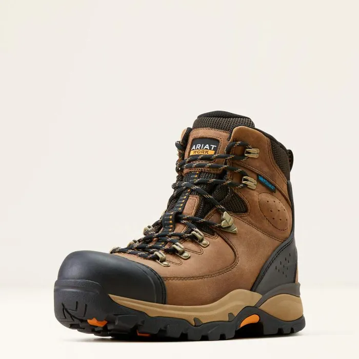 Men Work Boots Ariat Endeavor 6034 Waterproof Work Boot Dusted Brown