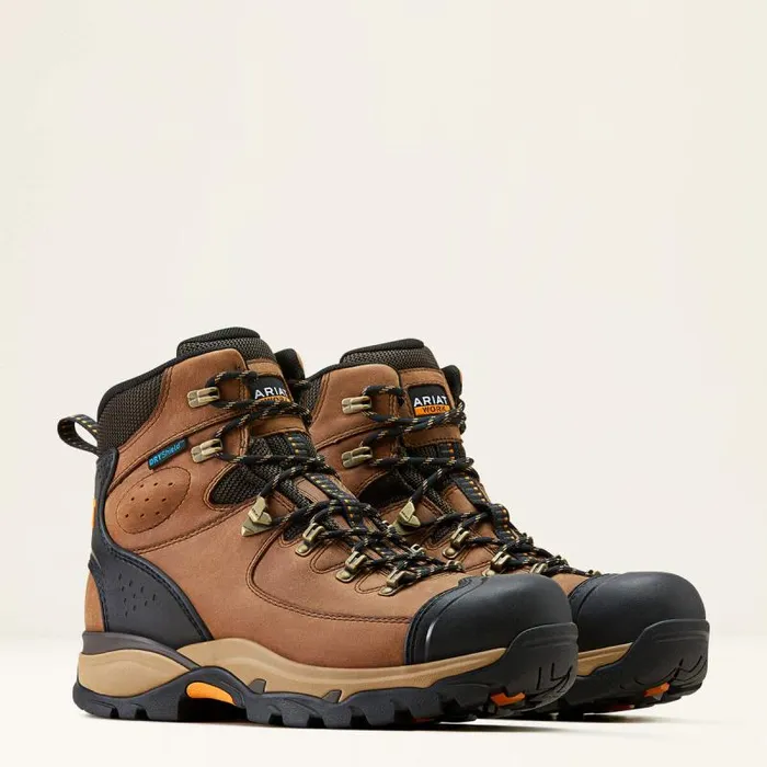 Men Work Boots Ariat Endeavor 6034 Waterproof Work Boot Dusted Brown Men Work Boots Ariat Endeavor 6034 Waterproof Work Boot Dusted Brown