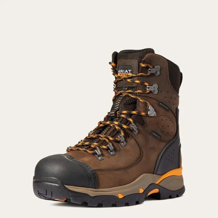 Men Work Boots Ariat Endeavor 8034 Waterproof Carbon Toe Work Boot Chocolate Brown Men Work Boots Ariat Endeavor 8034 Waterproof Carbon Toe Work Boot Chocolate Brown