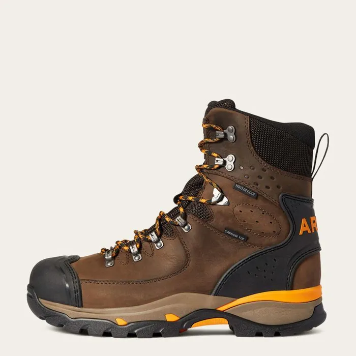 Men Work Boots Ariat Endeavor 8034 Waterproof Carbon Toe Work Boot Chocolate Brown Men Work Boots Ariat Endeavor 8034 Waterproof Carbon Toe Work Boot Chocolate Brown