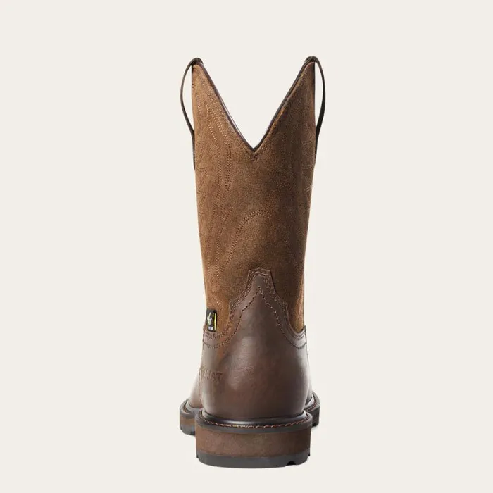 Men Work Boots Ariat Groundbreaker MetGuard Steel Toe Work Boot Brown