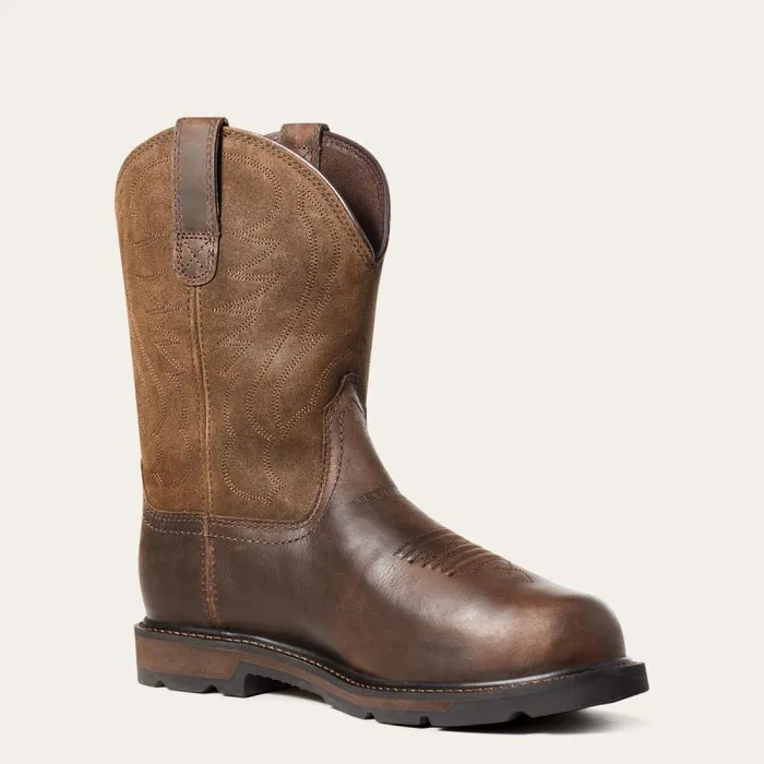 Men Work Boots Ariat Groundbreaker MetGuard Steel Toe Work Boot Brown