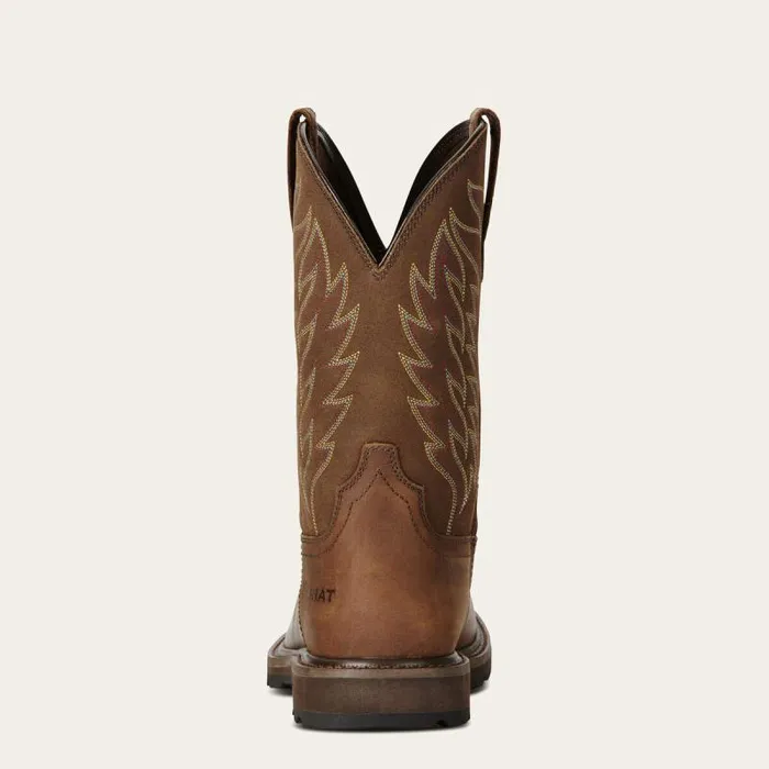 Men Work Boots Ariat Groundbreaker Wide Square Toe Steel Toe Work Boot Brown Men Work Boots Ariat Groundbreaker Wide Square Toe Steel Toe Work Boot Brown