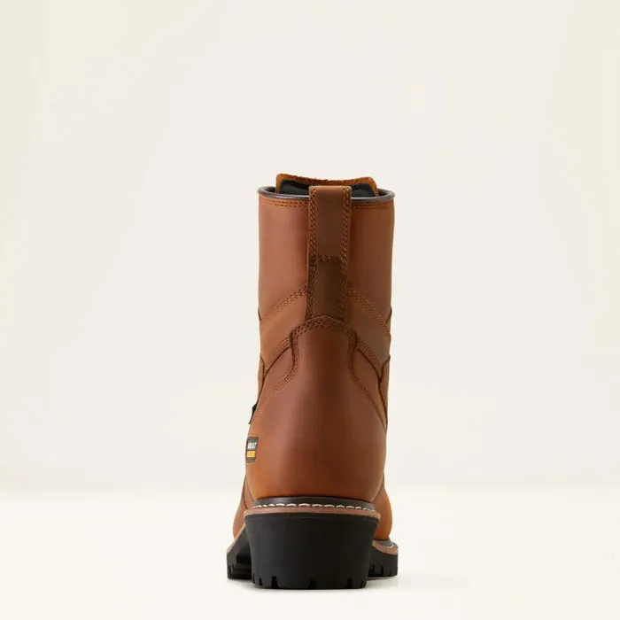 Men Work Boots Ariat Logger Shock Shield Waterproof Composite Toe Work Boot Copper Brown