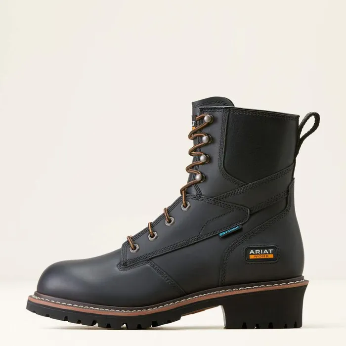 Men Work Boots Ariat Logger Shock Shield Waterproof Work Boot Black Men Work Boots Ariat Logger Shock Shield Waterproof Work Boot Black