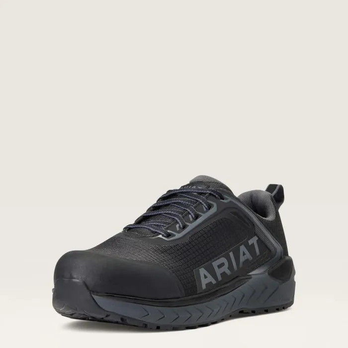 Men Work Boots Ariat Outpace Composite Toe Safety Shoe Black