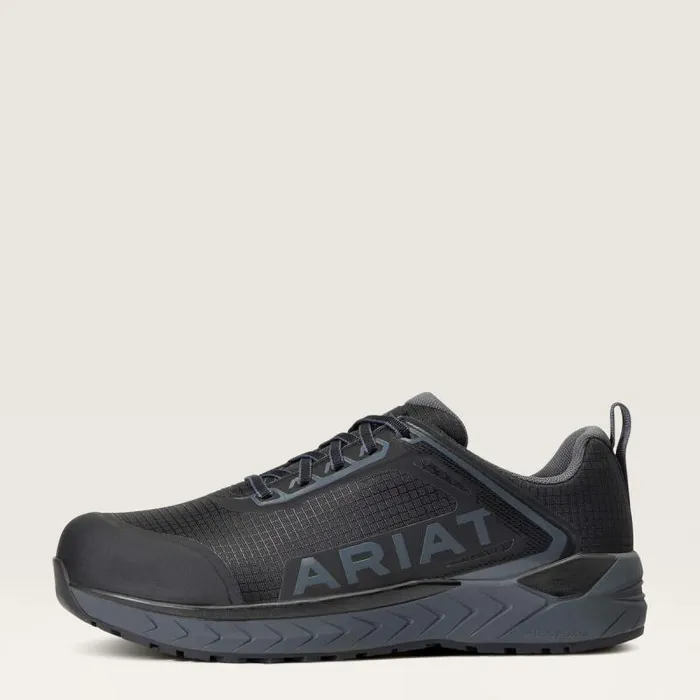 Men Work Boots Ariat Outpace Composite Toe Safety Shoe Black Men Work Boots Ariat Outpace Composite Toe Safety Shoe Black