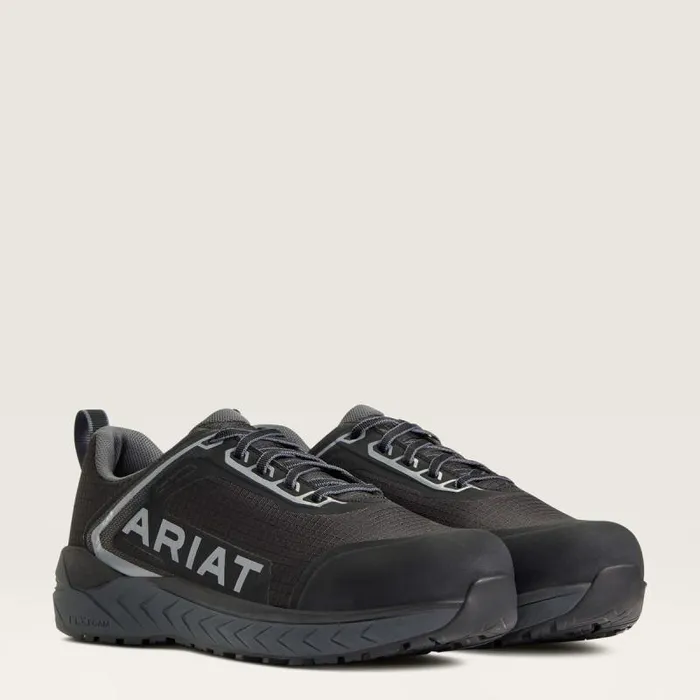 Men Work Boots Ariat Outpace Composite Toe Safety Shoe Black Men Work Boots Ariat Outpace Composite Toe Safety Shoe Black