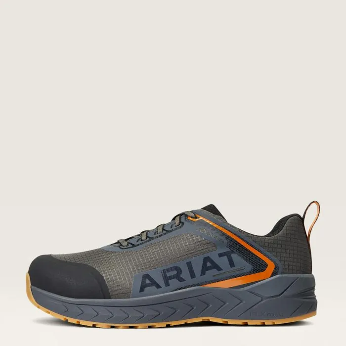 Men Work Boots Ariat Outpace Composite Toe Safety Shoe Gunmetal