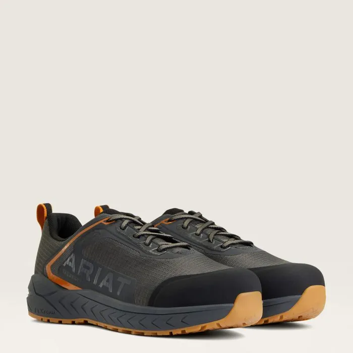 Men Work Boots Ariat Outpace Composite Toe Safety Shoe Gunmetal