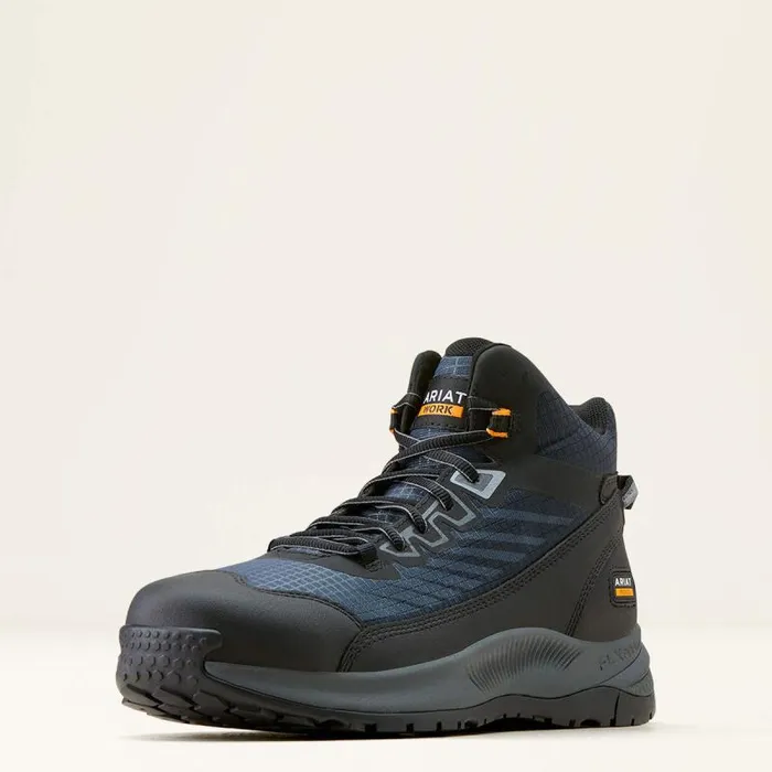 Men Work Boots Ariat Outpace Shift Mid Composite Toe Work Shoe Dark Shadow