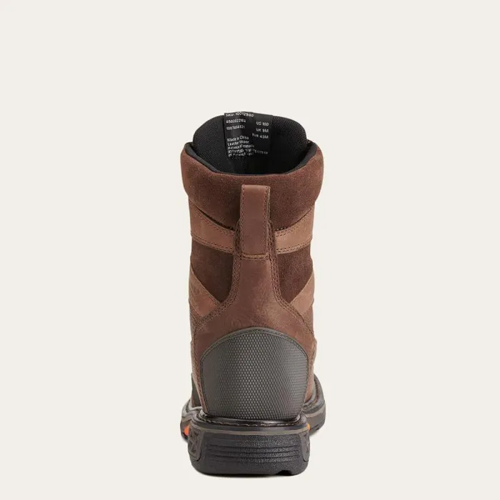 Men Work Boots Ariat OverDrive 8034 Wide Square Toe Waterproof Composite Toe Work Boot Chestnut Brown