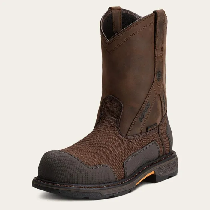 Men Work Boots Ariat OverDrive XTR Waterproof Composite Toe Work Boot Brown Woven Men Work Boots Ariat OverDrive XTR Waterproof Composite Toe Work Boot Brown Woven