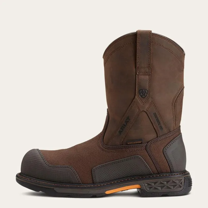 Men Work Boots Ariat OverDrive XTR Waterproof Composite Toe Work Boot Brown Woven Men Work Boots Ariat OverDrive XTR Waterproof Composite Toe Work Boot Brown Woven