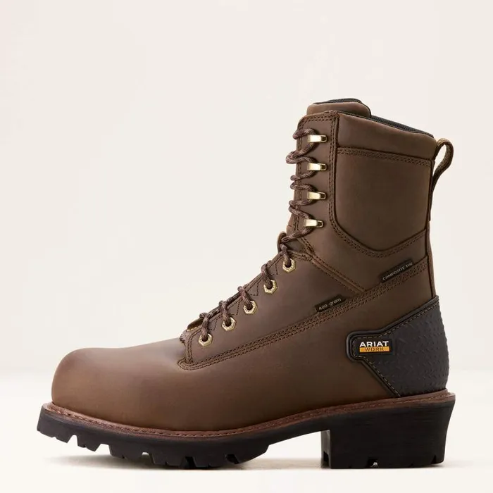 Men Work Boots Ariat Powerline 8034 400G Waterproof 400g Composite Toe Work Boot Oily Distressed Brown Men Work Boots Ariat Powerline 8034 400G Waterproof 400g Composite Toe Work Boot Oily Distressed Brown